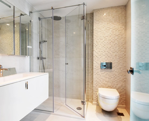 Καμπίνα ντουζιέρας γωνιακή ανοιγόμενη